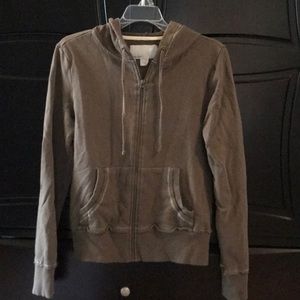 Brown pocket hoodie sweatshirt